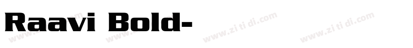 Raavi Bold字体转换